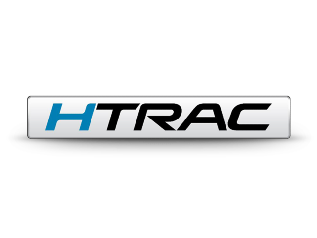 Logo elektrického pohonu všech kol (HTRAC) na elektromobilu Hyundai IONIQ 5.