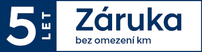 5letá záruka bez omezení ujetých kilometrů.
